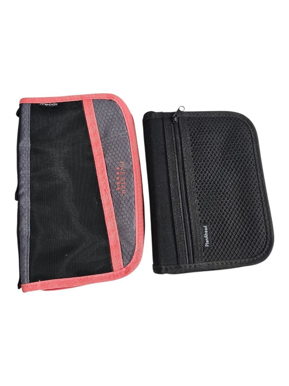 Five Star Black and Coral Zippered Planner Organizer